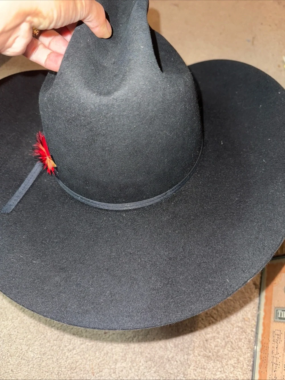 Resistol Dalton 4X Beaver Black Cowboy  Long Oval Hat Size 7 1/8